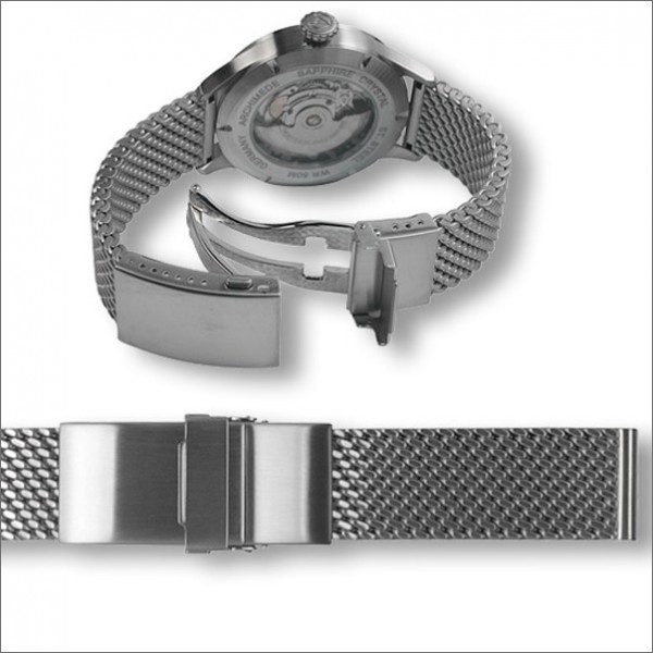 Milanaise mesh bracelet with diver buckle