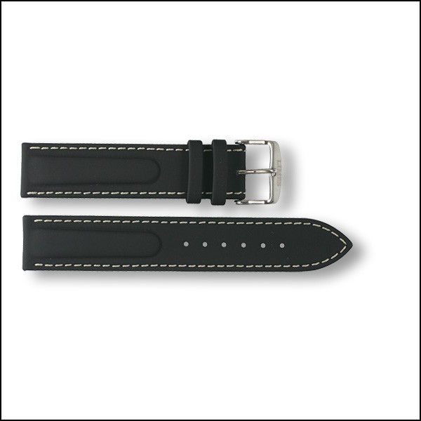 Rubberized leather strap Endurance - 20mm