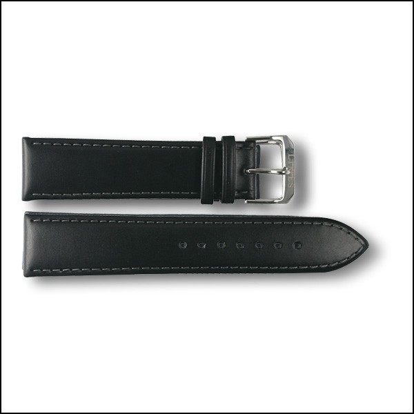 Leather strap Chyros - black - 22mm